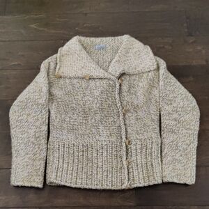 Malo Women's Beige And Green Knit Cardigan